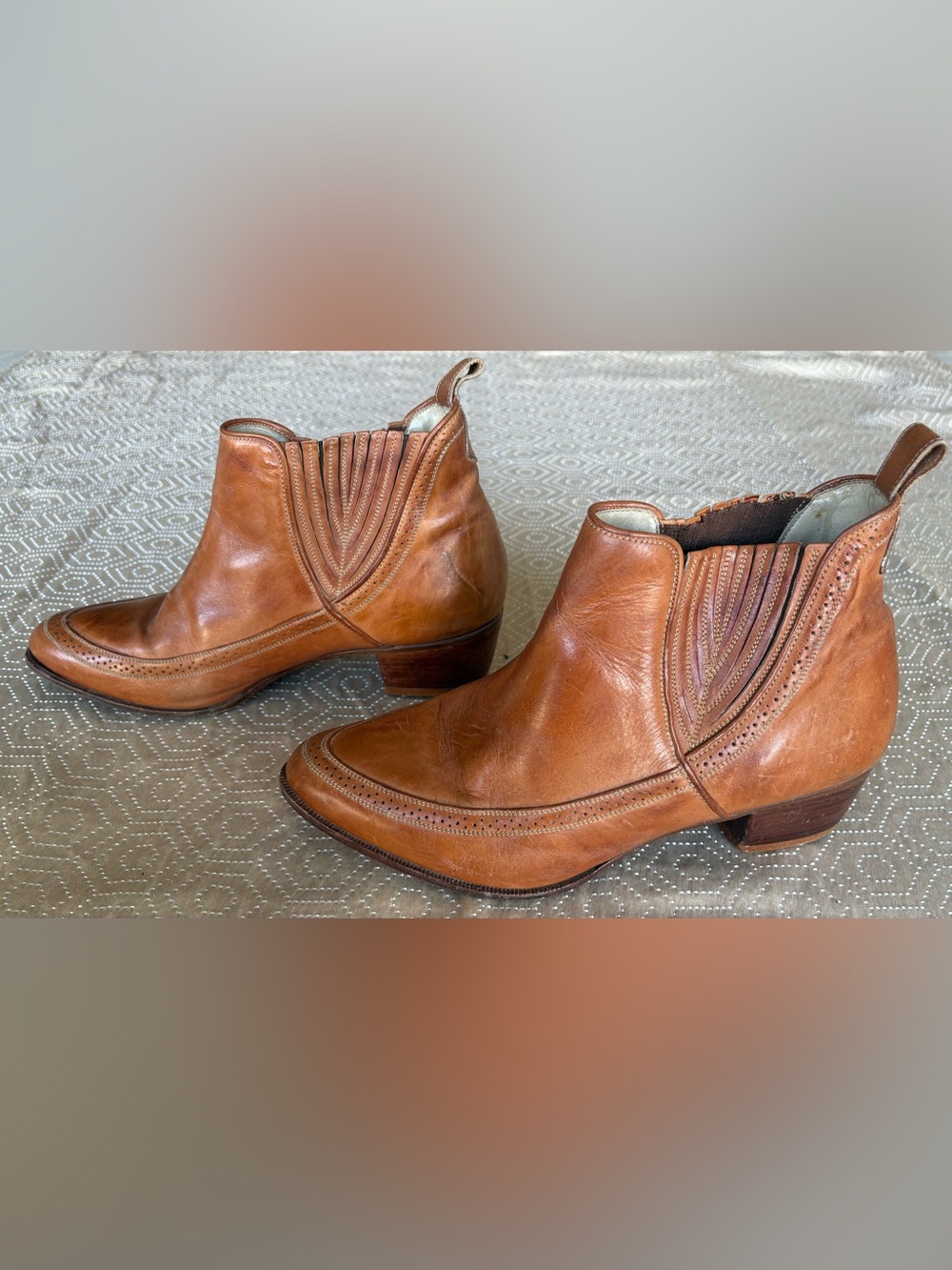 Men's Brown Leather Western Boots